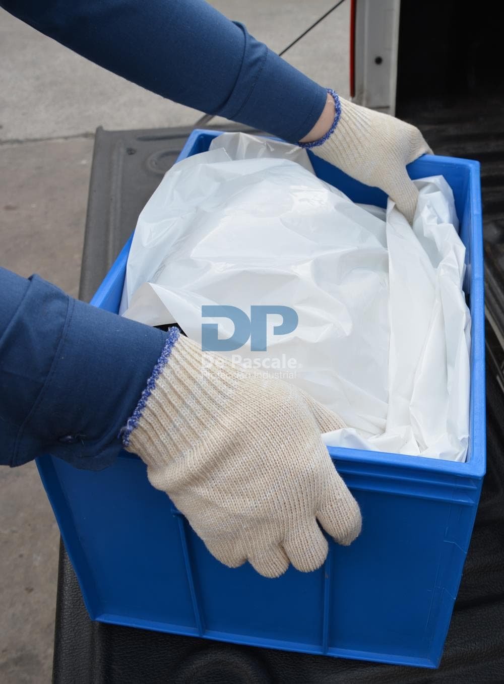 guante tejido, talle 10 sin costura blanco g7 algodon liso